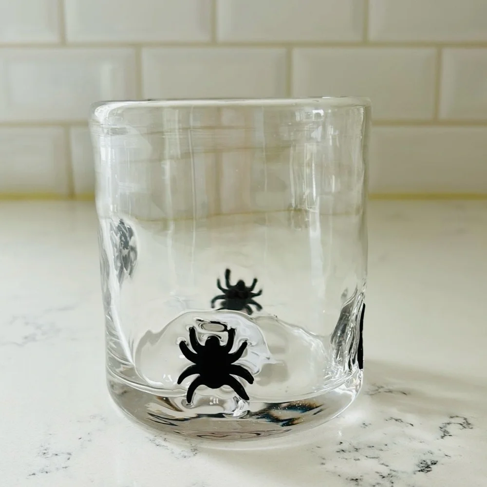 Crate&Barrel Halloween Spider 🕷️ Icon Double Old-Fashioned Glass